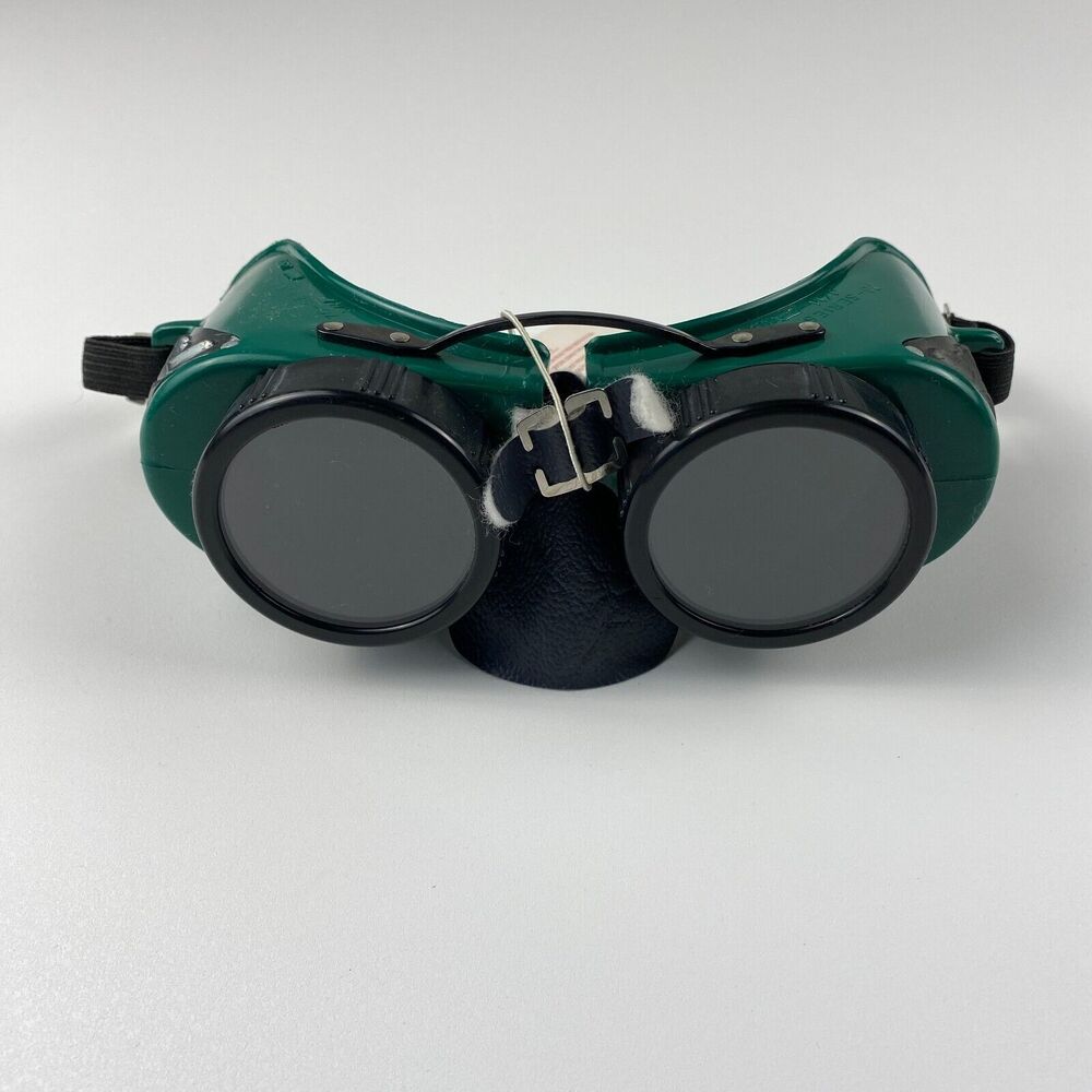 VTG Morsafe Goggles Safety Glasses Old Rockabilly Welding Steampunk NOS 707HXP